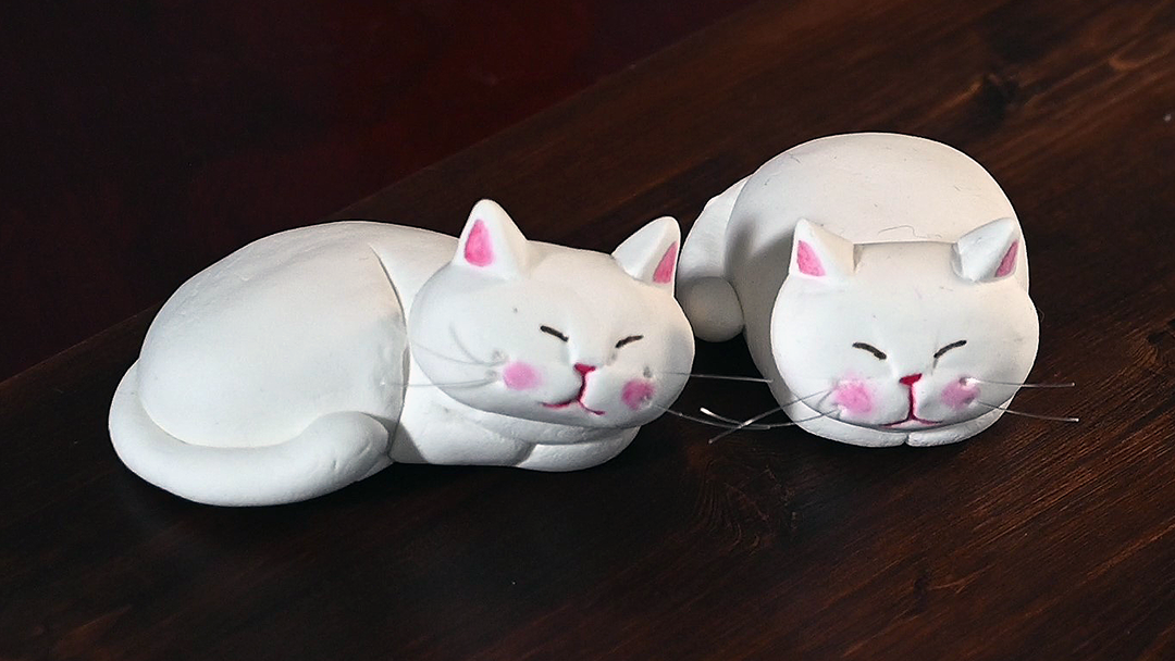 How To Make Funny Clay Cats Cat Loaf Kitty Loaf Irohashop Japan